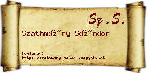 Szathmáry Sándor névjegykártya
